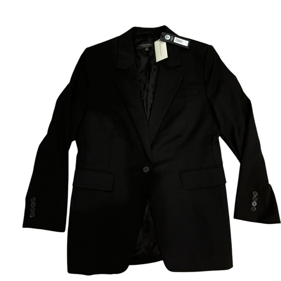 NWT - Banana Republic Black Siena Italian Wool Blazer - Size 12 - Picture 4 of 14
